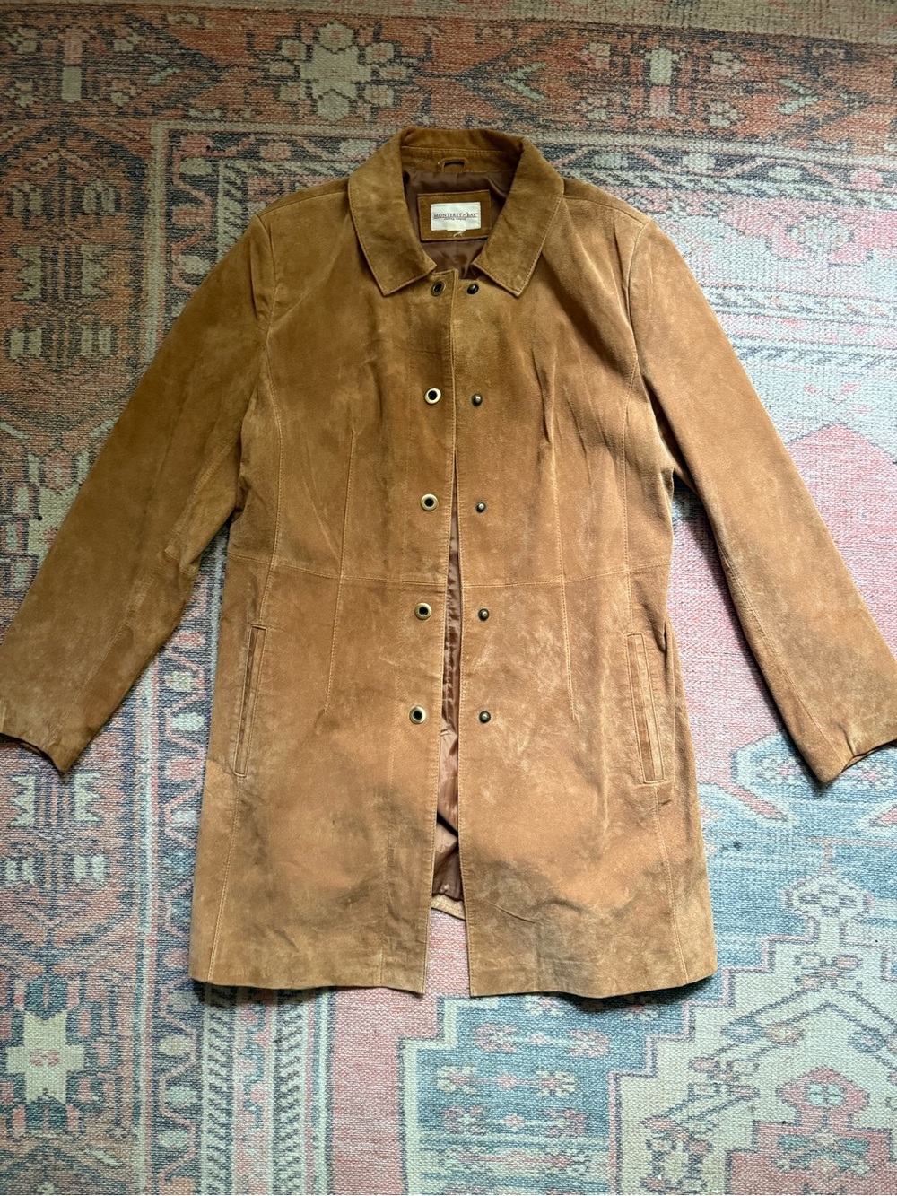 Vintage Suede Monterey Bay Coat Rich Cognac